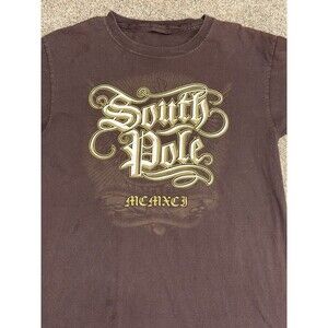 Southpole Mens L Brown Graphic T Shirt MCMXC 1991 Premium Y2K 20x28 No Tag